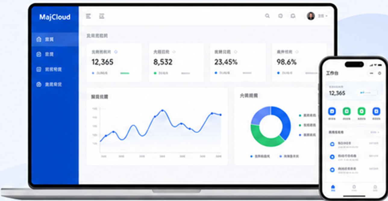 迈聚云联IT定制开发与多端数字化解决方案示意